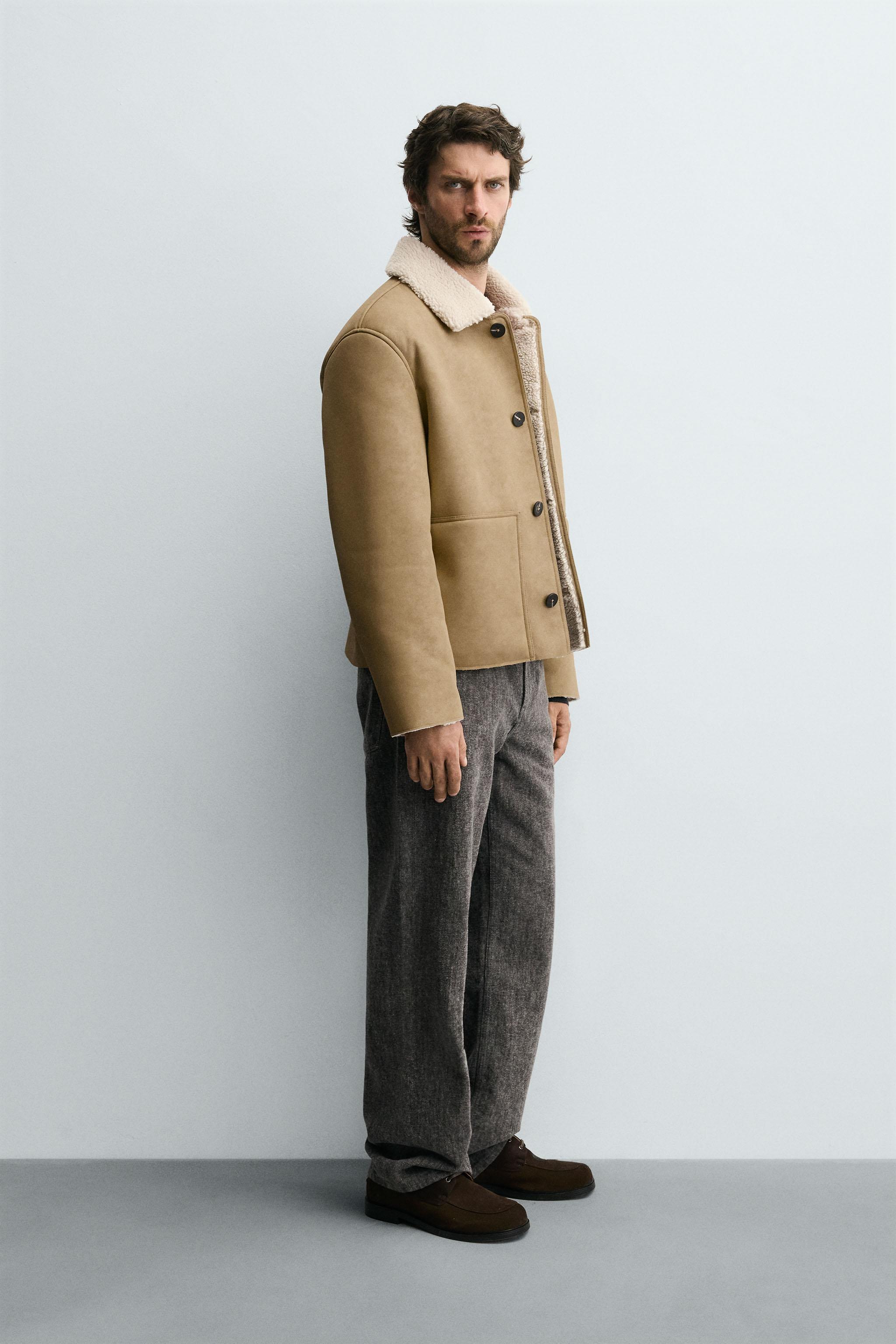 DOUBLE FACED FAUX LEATHER JACKET